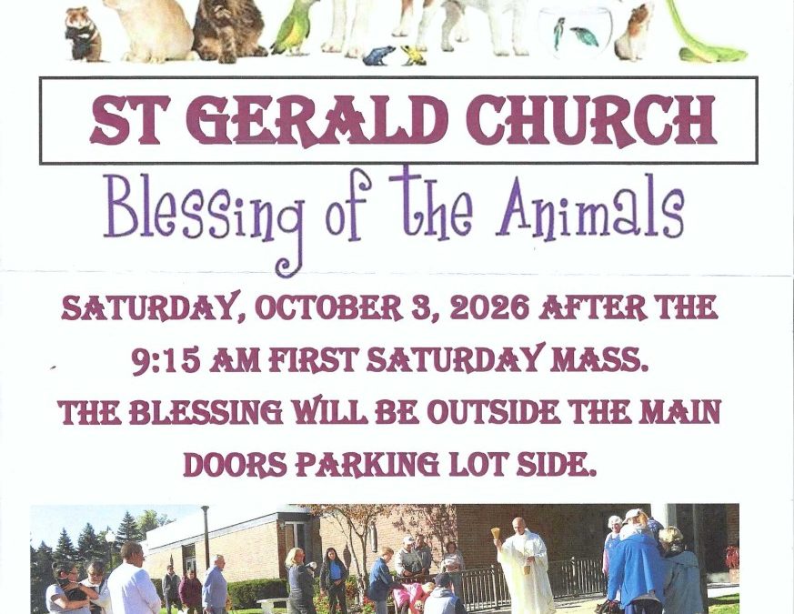 First Saturday Mass and Blessing of the Animals